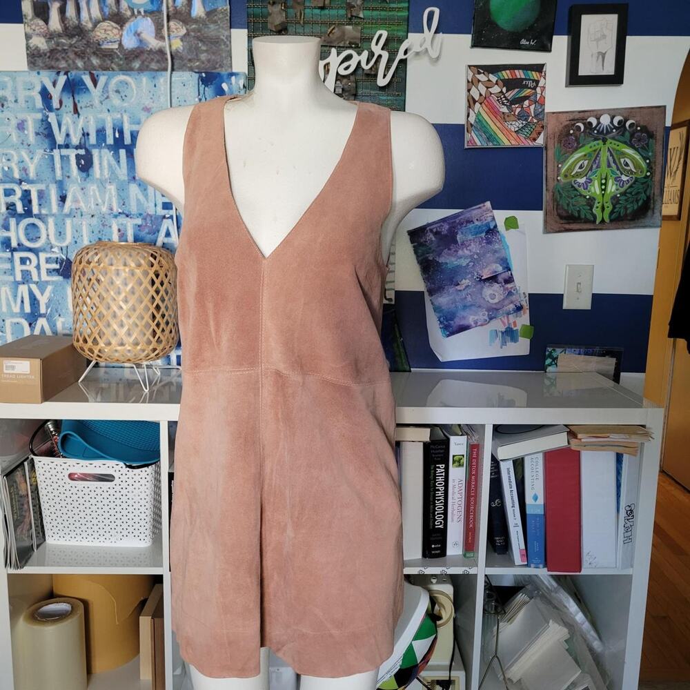 Free People Retro Love Blush Pink Suede Leather Size: XS